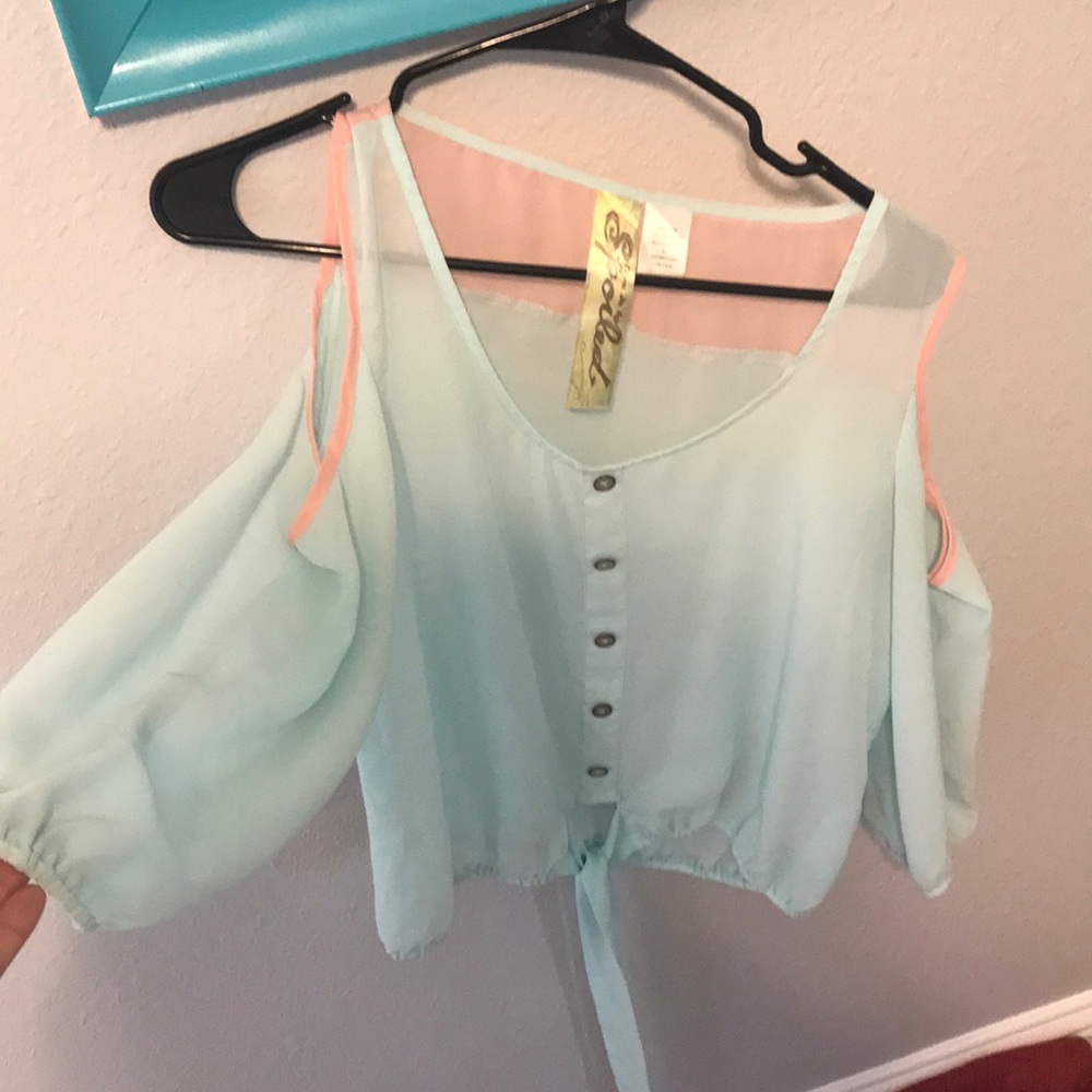 Open shoulder blouse